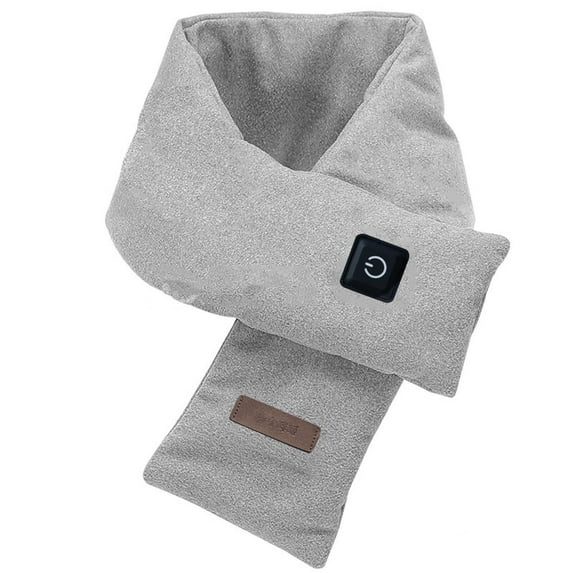 XMMSWDLA USB Intelligent Charging Neck and Shoulder Protection, Heating Scarf, Winter Cold Protection and Warmth, Heating Scarf, Men and Women's Khaki Color Gray Heating Scarf USB