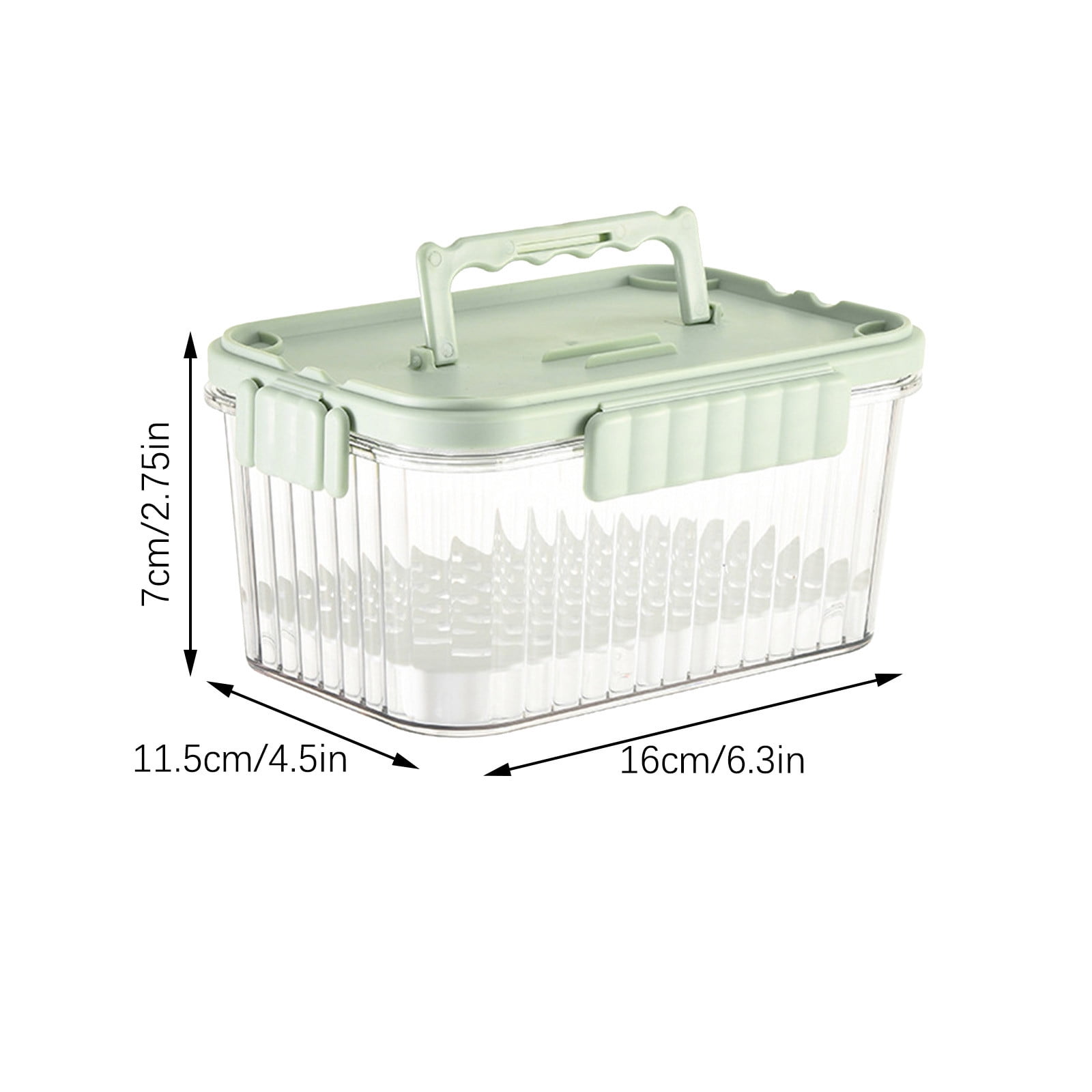 Lwithszg Food Storage Container with Dividers / Food Storage Bin Dividers Tray with Lid 5 Compartment Stackable Produce Saver Snackle Box for Fruit