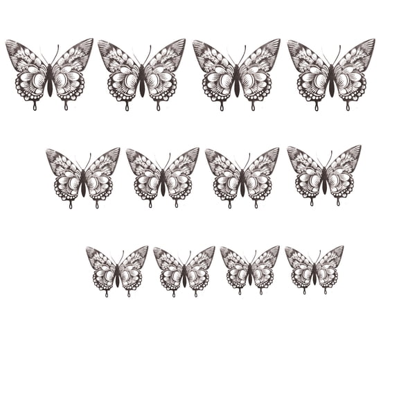 XMMSWDLA Wall Decorations 3d Color Stereo Butterfly Personality Creative Living Room Bedroom Wall Stickerssilver Vintage Wall Decor
