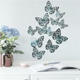 thumbnail image 1 of XMMSWDLA Wall Hanging Decor 12pcs 3d Metal Texture Hollow Butterfly Wall Stickergreen Background Backdrop, 1 of 6