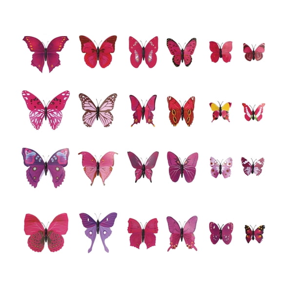 XMMSWDLA Wallpaper Single Layer Simulation Butterfly Color Plastic Butterfly Three-Dimensionalmulticolor Inspirational Wall Decor