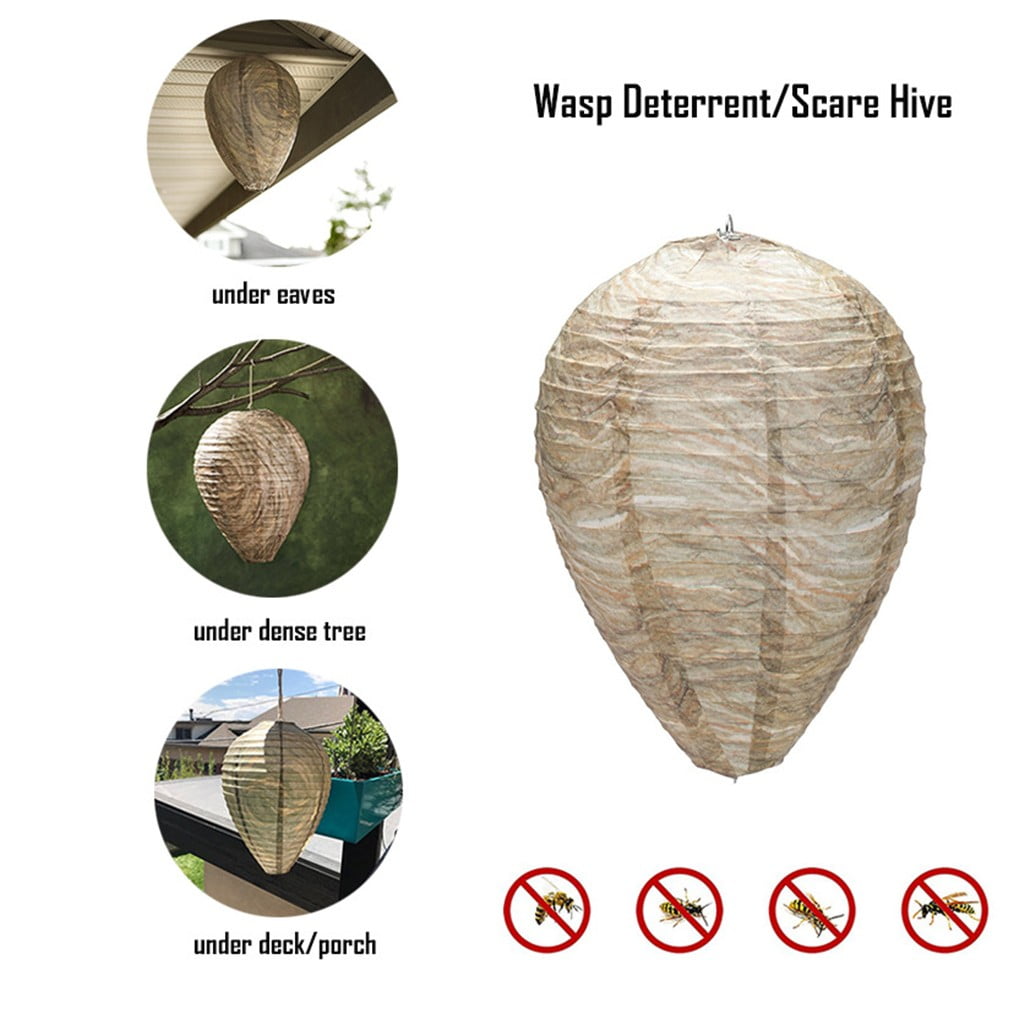 XMMSWDLA Wasp Nest Decoy Hanging Wasp Repellent Deterrent Upgraded