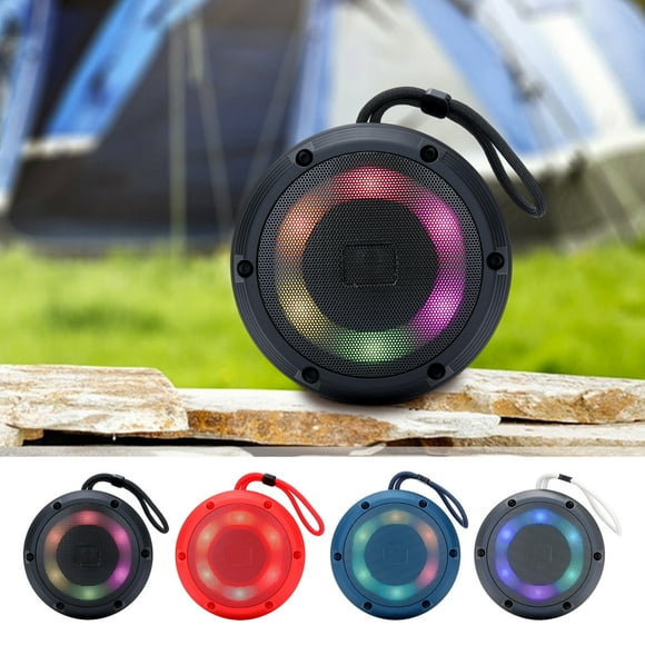 XMMSWDLA Waterproof Shower Bluetooth Speakers, Portable Wireless Outdoor Speakers with LED LightShow, Loud True Wireless Stereo, Support TF Card, Suction Cup, for Bike, Beach, Kayak, Pool, Gift