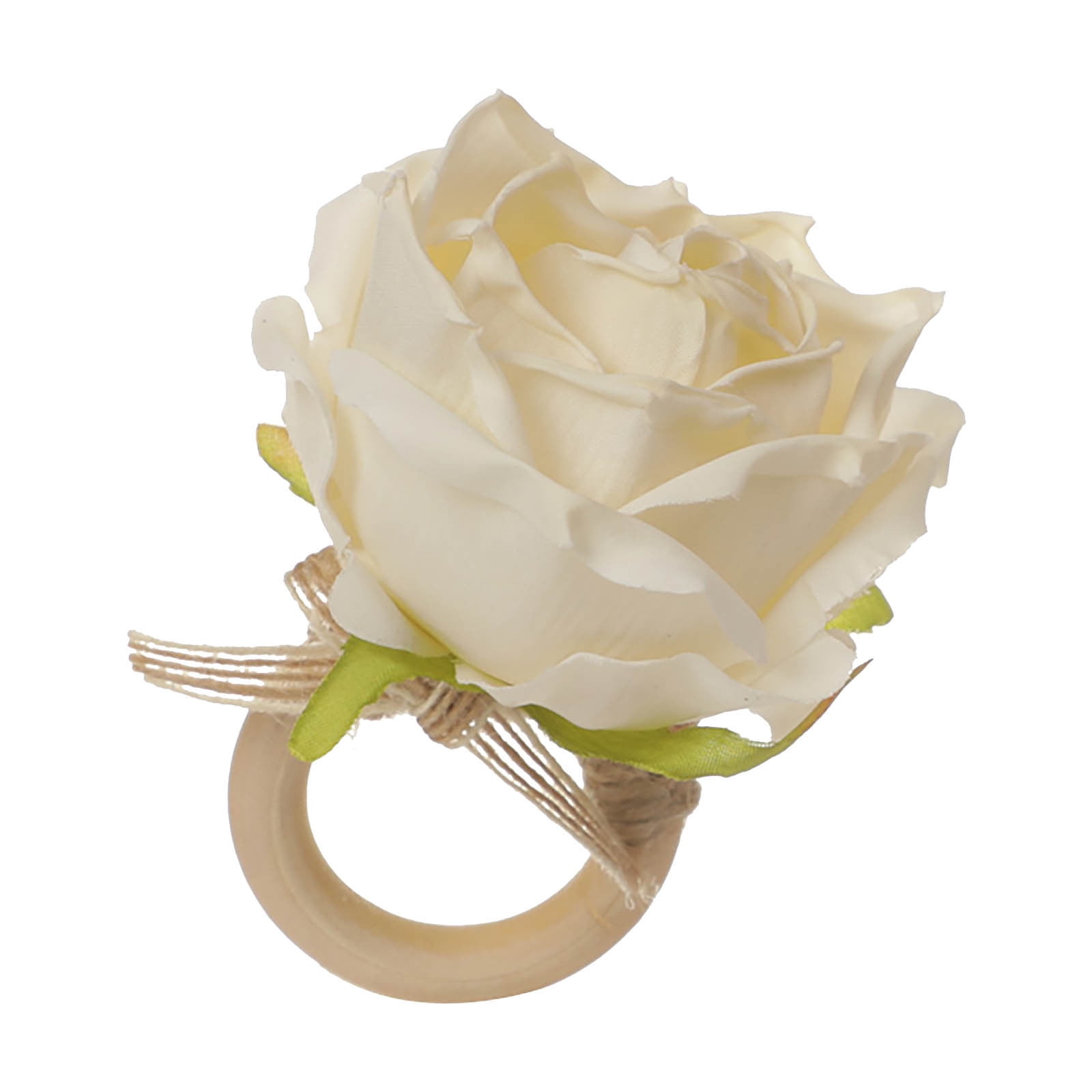 XMMSWDLA Wedding Decorations Rose Flower Napkin Rings Artificial Flower ...