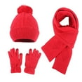 thumbnail image 1 of XMMSWDLA Winter Warm Knitted Scarf Hat and Gloves Set Men & Women'S Soft Stretch Hat Scarf and Mitten Set Winter Hat for Women, 1 of 3