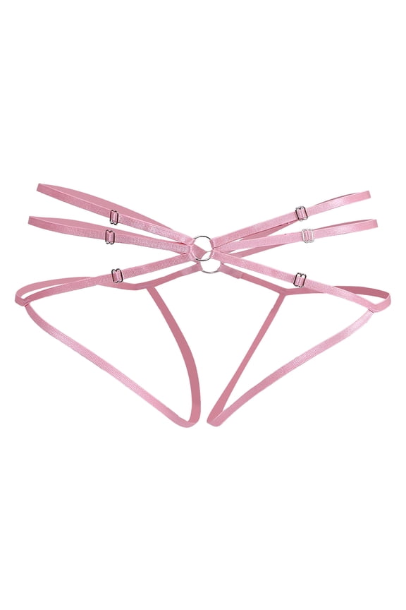Women Tie Panties Bowknot Ribbon Adjustable Sides Underwear Adjustable G-String Thongs Underwear Pink M Today Prime