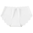 thumbnail image 1 of XMMSWDLA Women's Briefs Ice Silk Women's Panties Sexy Female Underpants Pantys Lingerie One-Piece Waist Wave Sexy Hip-Lifting Ice Silk Seamless Underwear White M Back To School Supplies, 1 of 4