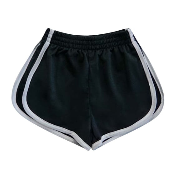 XMMSWDLA Women's Cotton Shorts Gym Shorts Yoga Shorts Summer Running Active Shorts Dance Elastic Shorts Black Women's Athletic Shorts