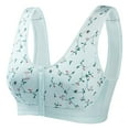 thumbnail image 1 of XMMSWDLA Women's Front Button Bra,Plus Size Soft Cup Comfort Brassiere Floral Lace Underwire Easy Close Full Coverage Breathable Everyday Sports Bra Sleeping Bras for Women Padded Bras for Women, 1 of 5