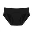 thumbnail image 1 of XMMSWDLA Women's Large Size Four Layer Physiological Underwear with High Absorption Capacity, Breathable and Leak Proof Medium and Low Waisted Cotton Underwear Black XL Cotton Thongs for Women, 1 of 3