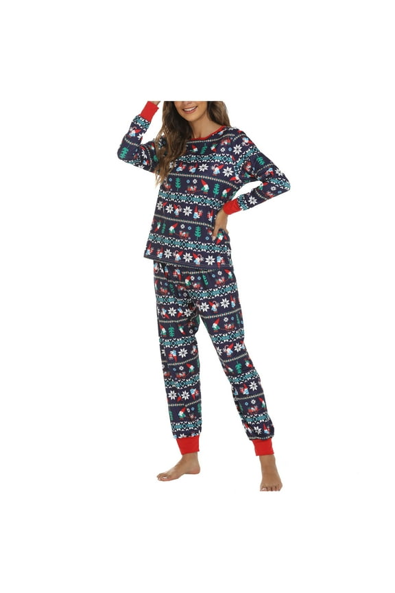 Women's Pajama Set Plaid Pajamas Long Sleeve Sleepwear Soft Contrast 2 Piece Sets Plus Size Sleepwear
