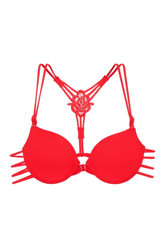 Women's Strappy Sports Bra, Criss Cross Back Bra, Padded Support Yoga Bra for Indoor Outdoor Running Fitness Maternity Bras Gifts for Women