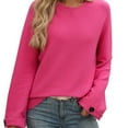 thumbnail image 1 of XMMSWDLA Women's Sweaters Crewneck Pullover Long Sleeve Knit Fall Winter Pullover Jumper Tops, 1 of 5