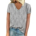 thumbnail image 1 of XMMSWDLA Women's Tshirts V Neck Short Sleeve Summer Tops Casual Basic Tee Shirts T Shirts for Women, 1 of 5