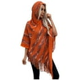 thumbnail image 1 of XMMSWDLA Women's Winter Knitted Cardigan Faux Fringe Capes Shawl Blanket Wrap Sweater, 1 of 2