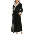 thumbnail image 1 of XMMSWDLA Womens Bathrobe Ladies Fleece Plush Warm Long Robes Fleece Nightgown Sleepwear Bath Robes, 1 of 6