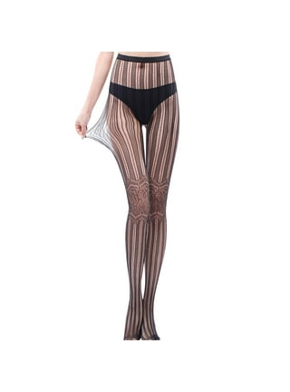 Women Sexy High Waist Fishnet Footless Leggings Flower Jacquard Patterned  Mesh Net Tights Black Ankle Pantyhose Stocking
