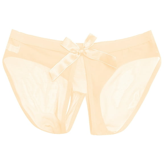 XMMSWDLA Womens Lace G-String Thongs Panties Underwear Low Rise T-Back Underpants Beige Free Size Seamless Thongs for Women