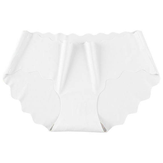 XMMSWDLA Womens Seamless Underwear No Show Cool Stretch Hipster Panties Low No Panty Line White L Dorm Room Essentials