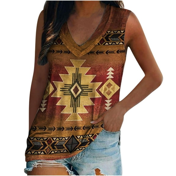 XMMSWDLA Womens Tank Tops Summer V Neck T Shirts Sleeveless Casual Loose Tunic Blouses Khaki Cute Tank Tops Women