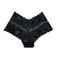 thumbnail image 1 of XMMSWDLA Womens Underwear Cotton Bikini Panties Lace Soft Hipster Panty Ladies Stretch Full Briefs Black L Cute Underwear for Women, 1 of 2