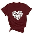 thumbnail image 1 of XMMSWDLA Womens Valentine'S Day Graphic Tees Short Sleeve Heart Printed Shirts Blouse Tops Birthday Shirts for Women, 1 of 5