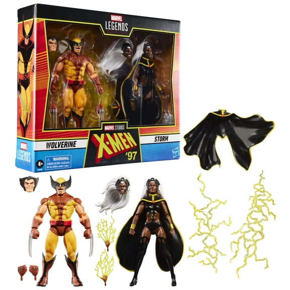 Marvel Legends Series Wolverine and Storm, X-Men '97, 6-Inch Action Figures