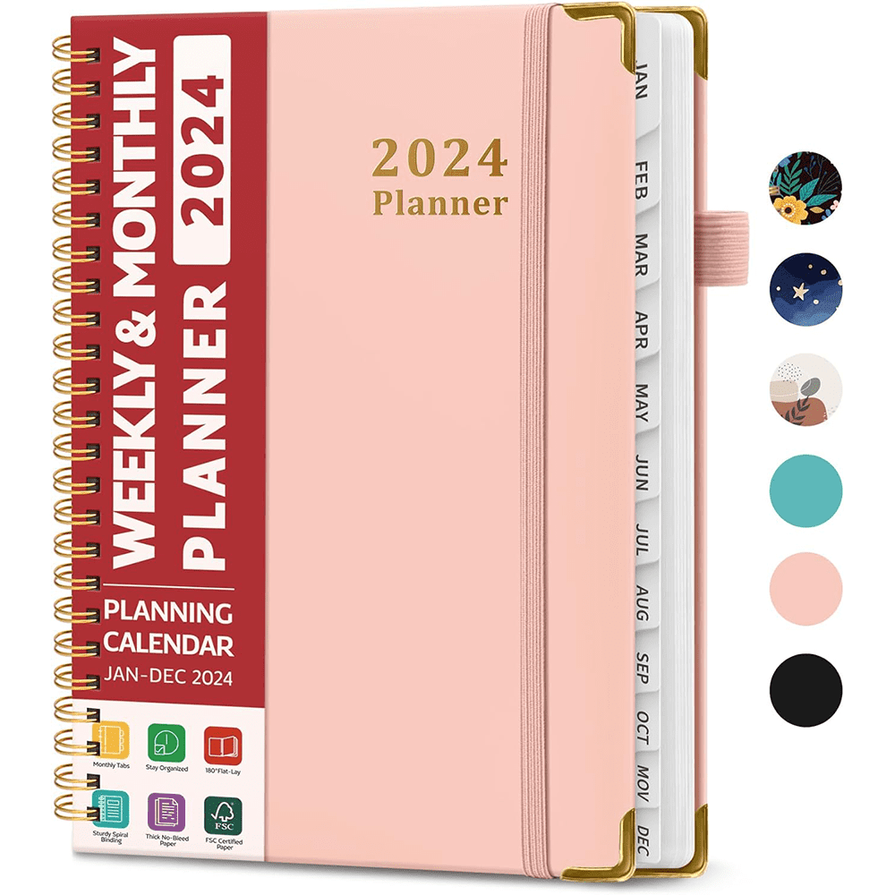 XMNZMH 2024 Planner Weekly And Monthly Planner Spiral Bound, Planner