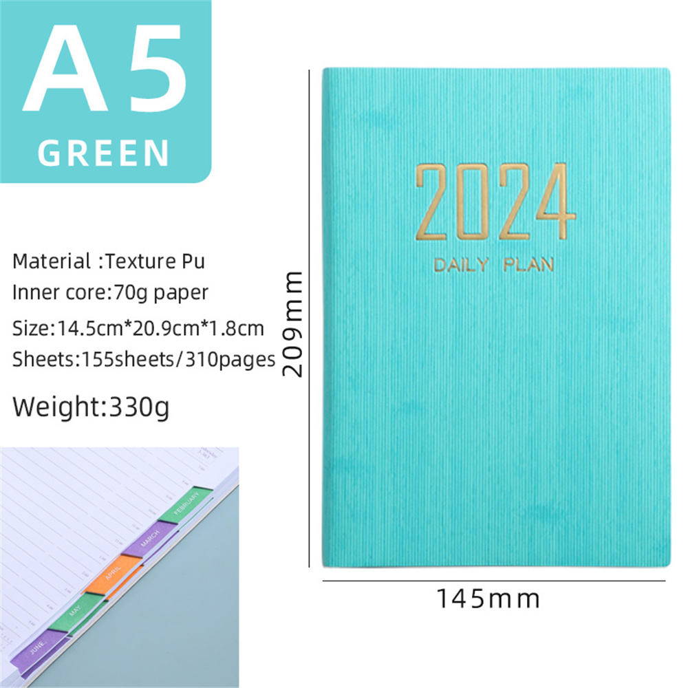 XMNZMH A5/A6/A7 Agenda 2024 Notebook Planner Diary English Caderno Cuadernos Y Libretas To Do