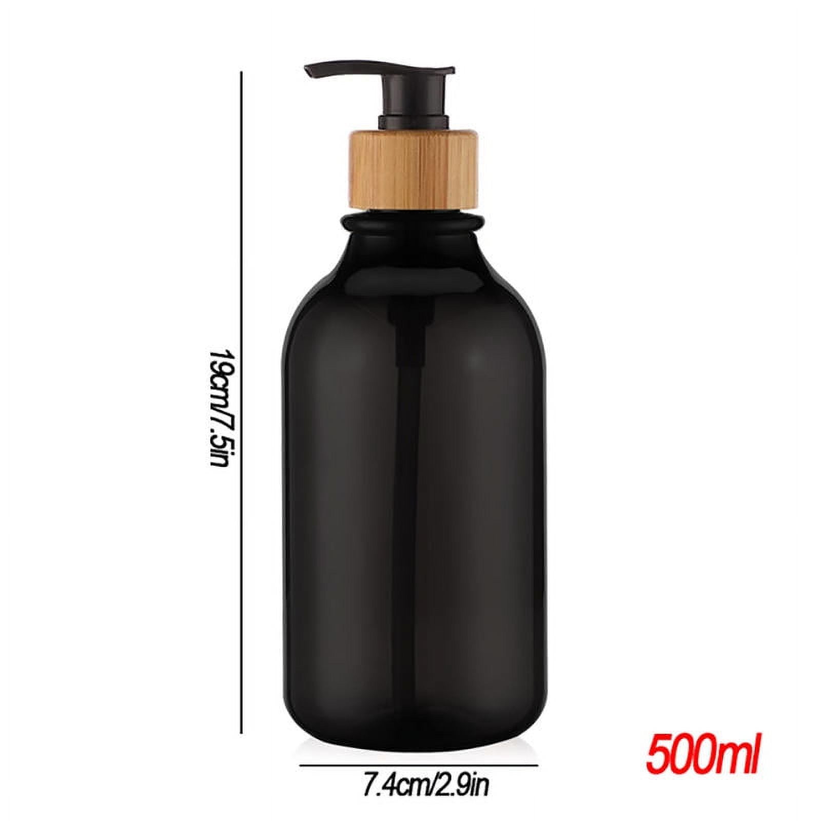 XMNZMH Bamboo Hand Soap Bottles Empty Refillable Pump Dispenser Bottle