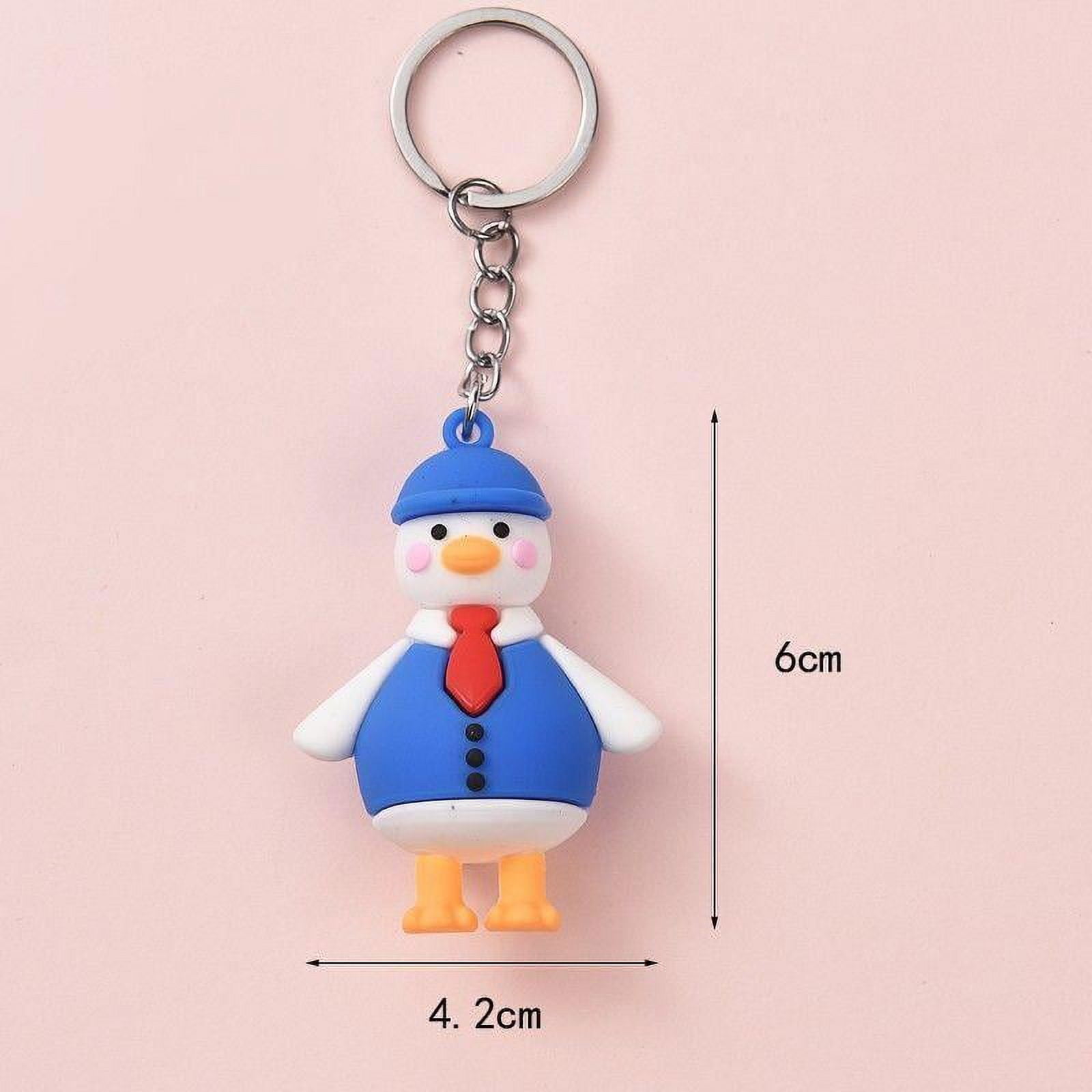 XMNZMH Silicone Duck Keychain Creative Trendy Cute Animal Pendant Bag