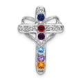 thumbnail image 1 of XMP6-6 14K White Gold Polish Filigree 6-Stone Mothers Cross Pendant Mounting, 1 of 1