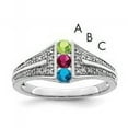 thumbnail image 1 of XMRW37-3 14K White Gold Family Jewelry Diamond Semi-Set Ring - Size 7, 1 of 1