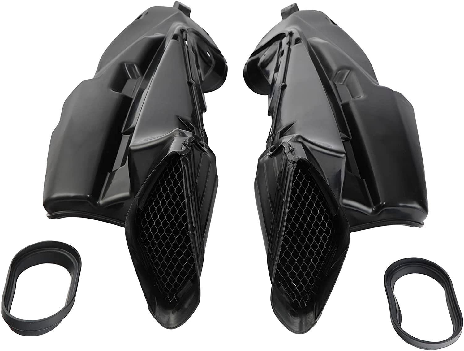 XMT-MOTO Black ABS Ram Air Tubes Duct Intake For SUZUKI GSXR600 GSX-R 750 2006-2007