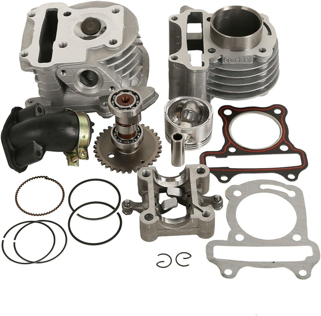 XMT-MOTO Scooter GY6 50CC To 80CC Big Bore Cylinder For VIP Roketa Taotao Baja Silver