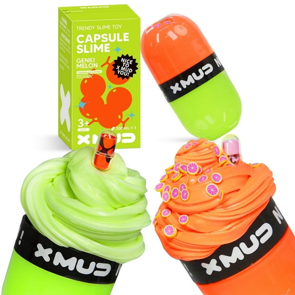 XMUD Capsule Slime Gemki Melon 1 PCS Stress Toy for All Ages