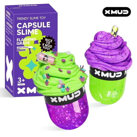 XMUD Capsule Slime Glow Grape 1 PCS Stress Relief Toy Age 3+