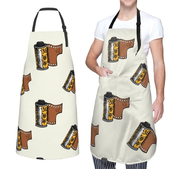 XMXT 1 Pcs Waterproof Kitchen Cooking Apron, Cartoon Film Print Adjustable Aprons for Women Men with Pockets