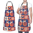 thumbnail image 1 of XMXT 1 Pcs Waterproof Kitchen Cooking Apron, Fox Decoration Pattern Adjustable Aprons for Women Men with Pockets, 1 of 9
