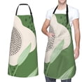 thumbnail image 1 of XMXT 1 Pcs Waterproof Kitchen Cooking Apron, Green Abstract Floral Graffiti Adjustable Aprons for Women Men with Pockets, 1 of 9
