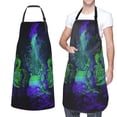 thumbnail image 1 of XMXT 1 Pcs Waterproof Kitchen Cooking Apron, Guitar Flame Skull Pattern Adjustable Aprons for Women Men with Pockets, 1 of 9