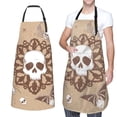 thumbnail image 1 of XMXT 1 Pcs Waterproof Kitchen Cooking Apron, Skeleton Spider Web Insect Adjustable Aprons for Women Men with Pockets, 1 of 9
