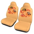 thumbnail image 1 of XMXT 2Pcs Car Seat Cover Decor Protector, Cartoon Takoyaki Print Front Seat Covers for Cars SUVs, Universal Fit, 1 of 9