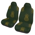 thumbnail image 1 of XMXT 2Pcs Car Seat Cover Decor Protector, Pineapple Hand Painted Bucket Auto Front Seats Covers Fits for Cars SUVs Trucks, Universal Fit, 1 of 9