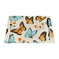 thumbnail image 1 of XMXT 4 Pcs PVC Woven Placemats, Vintage Colorful Butterfly Design Stain Resistant Anti-Skid Place Mats for Dining Table, 12 x 18 inches, 1 of 6