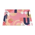thumbnail image 1 of XMXT 6 Pcs PVC Woven Placemats, Art Geometric Pink Print Stain Resistant Anti-Skid Place Mats for Dining Table, 12 x 18 inches, 1 of 6