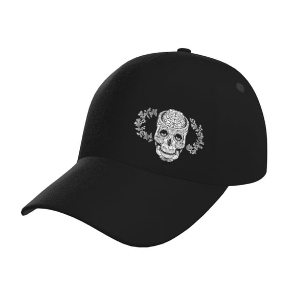 XMXT Baseball Cap, Brave Games Slogan Design Print Sun Hats for Men, One Size Black
