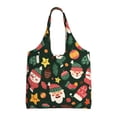 thumbnail image 1 of XMXT Canvas Tote Bag for Women, Fun Santa Socks Print Large Reusable Shopping Bags, Multicolor, 1 of 7