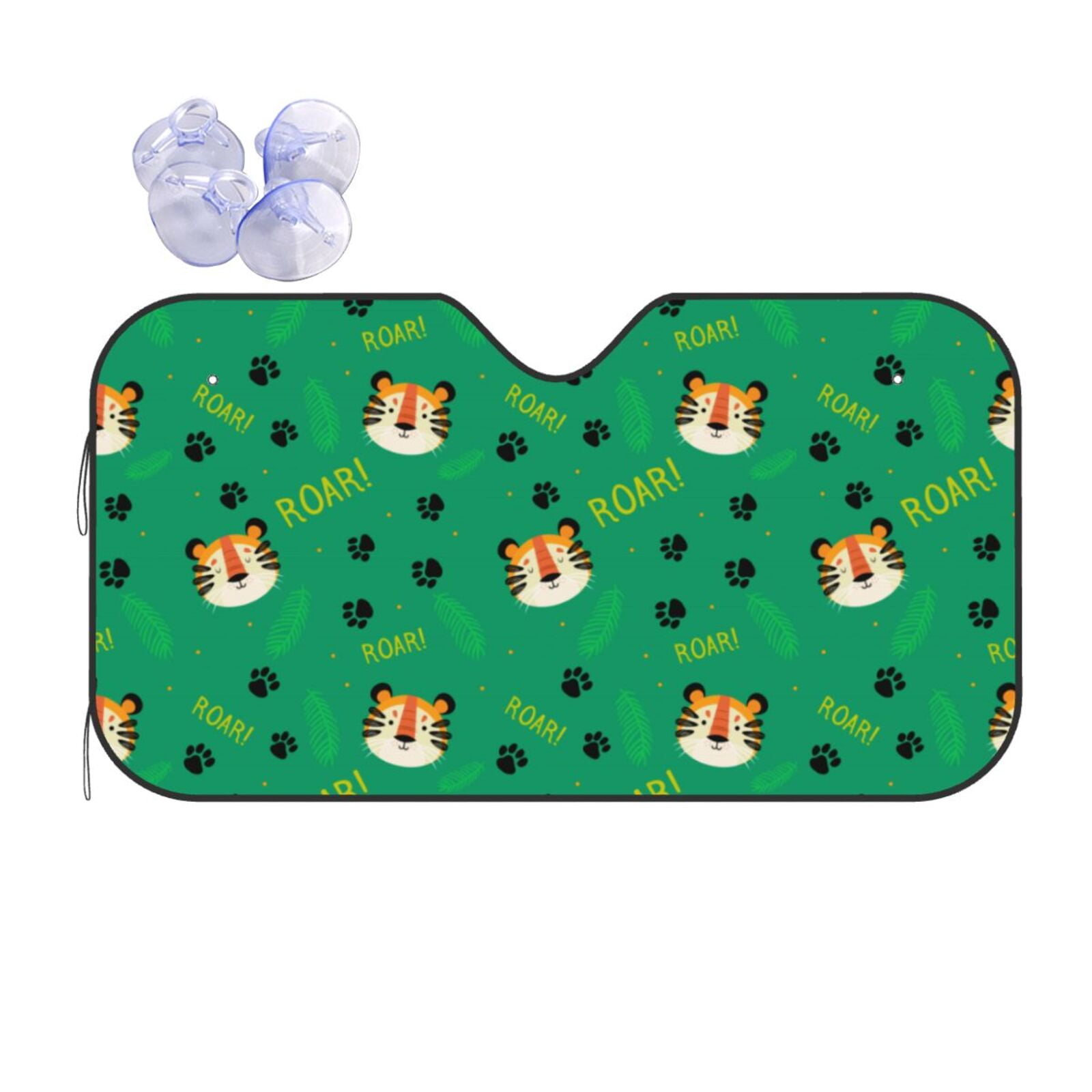 Lemur Pattern Print Car Sun Shade