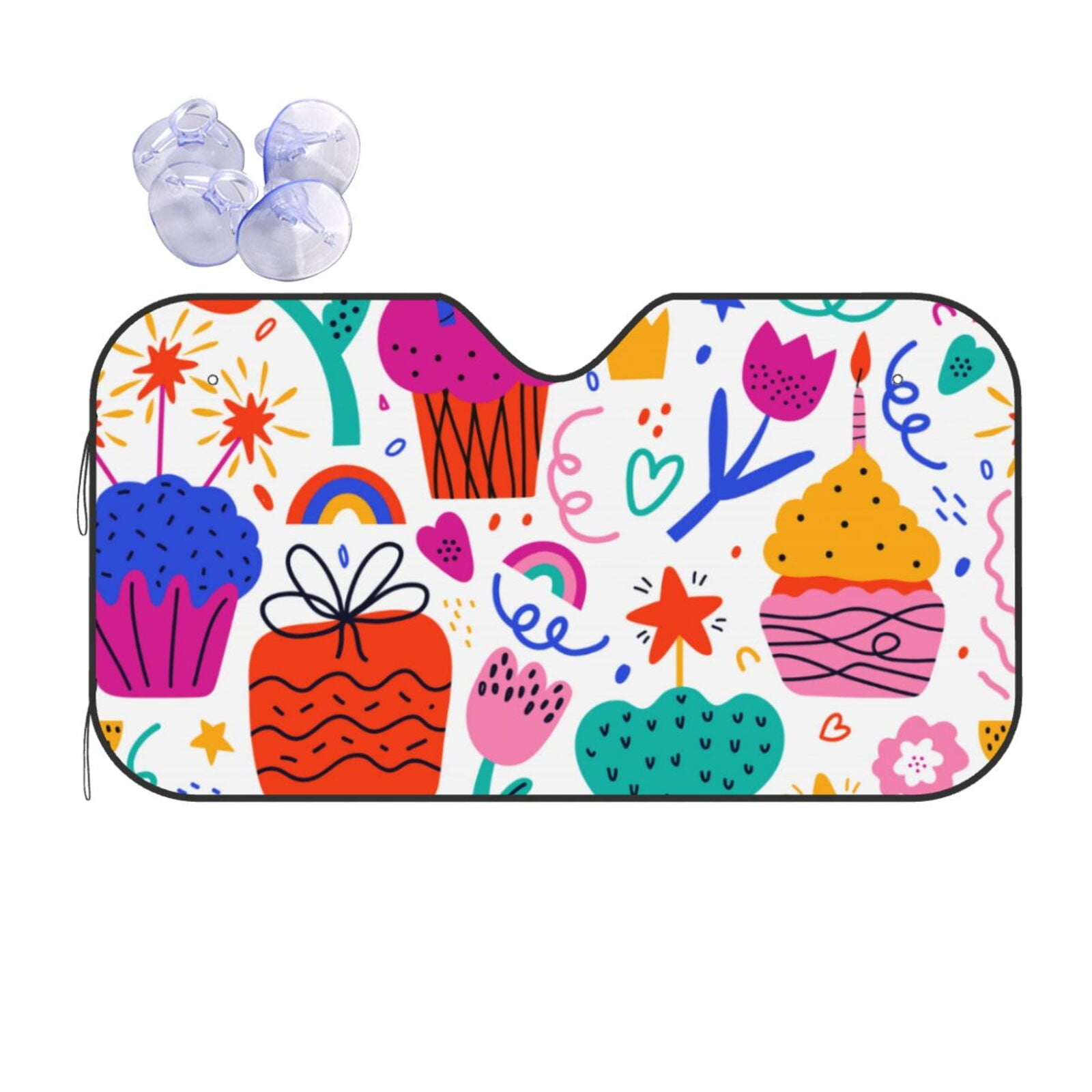 Cookie Pattern Print Car Sun Shade main image 0